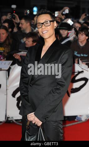 BRIT Awards 2009 - Ankunft - London. GOK Wan bei der Ankunft für die Brit Awards, in Earls Court, Central London, SW5. Stockfoto