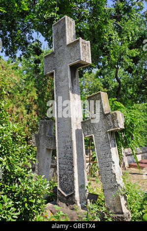 Kreuz, Schloss und Kirche des Patriarchen, patriarchalischen Kirche, Rumänisch-orthodoxe Kirche, Bukarest, Rumänien Stockfoto