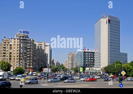 Piata Victoriei, Bukarest, Rumänien Stockfoto