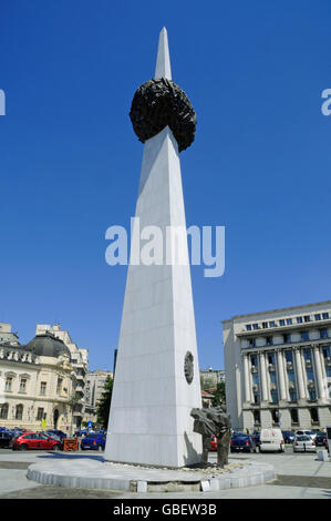 Denkmal, Platz der Revolution, Bukarest, Rumänien Stockfoto