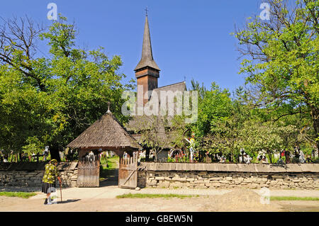 Biserica de Lemn, Holzkirche, Leud Dorf, Maramures, Rumänien Stockfoto