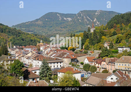 Salins-Les-Bains, Jura, Franche, Frankreich Stockfoto