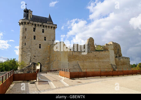 Burg Chinon, Chinon, Indre-et-Loire, Frankreich / Schlösser des Loire-Tals, Chateau de Chinon Stockfoto