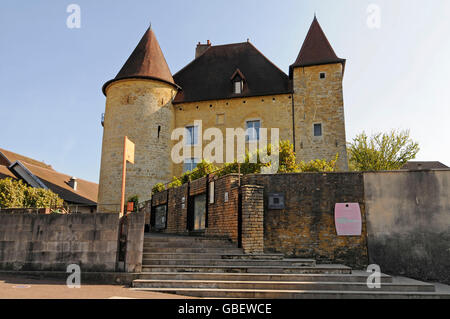 Musée De La Vigne et du Vin, Weinmuseum, Schloss Pecauld, Arbois, Jura, Franche, Frankreich Stockfoto