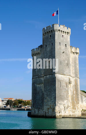 Tour Saint-Nicolas, La Rochelle, Departement Charente-Maritime, Poitou-Charentes, Frankreich Stockfoto