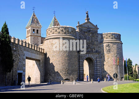 Bisagra Stadttor, Toledo, Kastilien-La Mancha, Spanien / Puerta Vieja de Bisagra, Castilla-La Mancha Stockfoto