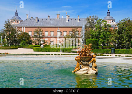 Palacio Real, Königspalast, Jardin De La Isla, Royal Park, Aranjuez, Provinz Madrid, Spanien Stockfoto