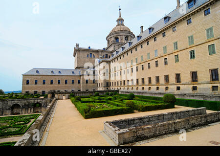 Königlichen Sitz des San Lorenzo de El Escorial, Abtei, Burg, Provinz Madrid, Spanien Stockfoto