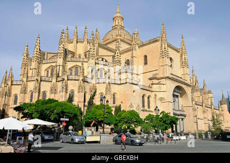 Kathedrale, Plaza Mayor, Segovia, Kastilien-León, Spanien Stockfoto