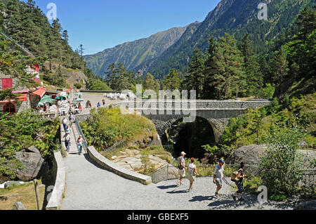 Pont d ' Espagne, Ppanish Brücke, Cauterets, Midi Pyrenees, Pyrenäen, Departement Hautes-Pyrénées, Frankreich Stockfoto