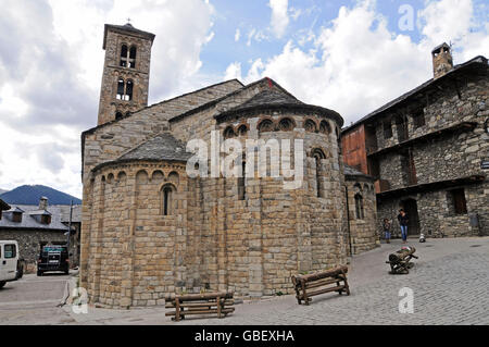 Santa Maria, romanische Kirche, Taull, La Vall de Boi Tal, Pyrenäen, Provinz LLeida, Katalonien, Spanien Stockfoto