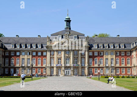 Schloss, Universität, Münster, Münsterland, Nordrhein-Westfalen, Deutschland / Münsterland, Münster Stockfoto