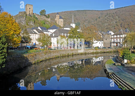 Esch Sur Sure, Obersauer, Sauer, sicher, sicher, obere, Nationalpark, Luxemburg Stockfoto