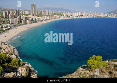 Playa de Poniente, Strand, Benidorm, Provinz Alicante, Spanien, Europa Stockfoto