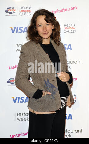 Leah Wood kommt zur Party zur Eröffnung der Restaurantwoche Lastminute.com in One Marylebone im Zentrum von London. Stockfoto