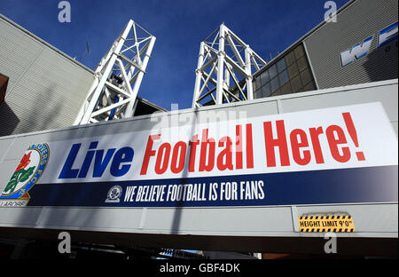 Fußball - Barclays Premier League - Blackburn Rovers - Ewood Park. Ewood Park, Heimstadion des Blackburn Rovers Football Club Stockfoto
