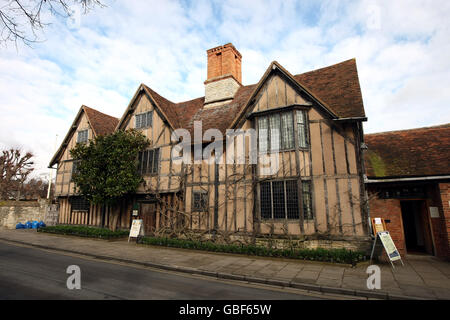 Hall's Croft in Stratford-upon-Avon, Heimat von William Shakespeares ältester Tochter Susanna und ihrem Ehemann Dr. John Hall aus dem 17. Jahrhundert. Stockfoto