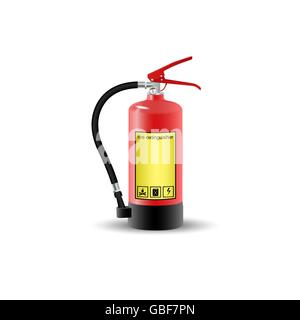 Feuerlöscher, isoliert auf weißem Hintergrund. Vektor-Illustration. Stock Vektor