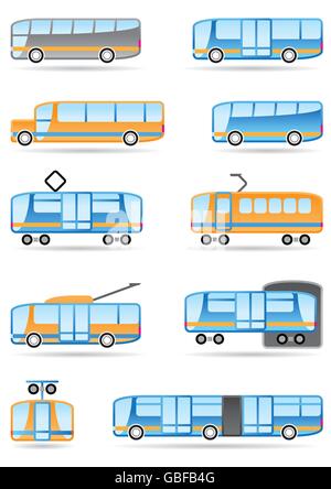Öffentliche Symbole Transportgruppe - Vektor-illustration Stock Vektor