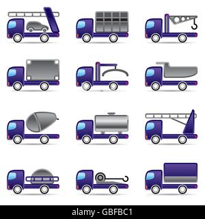 Verschiedene Arten von LKW - Vektor-illustration Stock Vektor