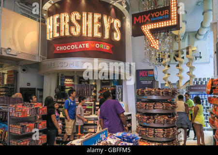 Unter dem Motto Candy in Hershey's Chocolate World Times Square, New York Stockfoto