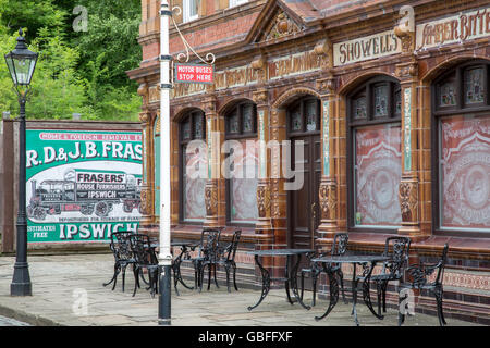 Red Lion Hotel National Tramway Museum und Dorf, Crich, Derbyshire, Peak District, England Stockfoto