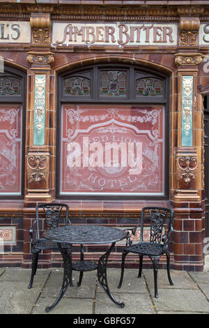 Red Lion Hotel National Tramway Museum und Dorf, Crich, Derbyshire, Peak District, England Stockfoto