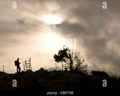 GR221 Mallorca Fernwanderweg Zwischen Finca Ses Fontanellen Und Estellencs Stockfoto