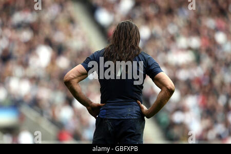 Frankreichs Sebastien Chabal beim RBS 6 Nations-Spiel in Twickenham, London. Stockfoto