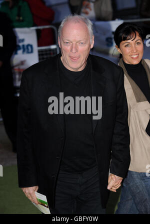 David Gilmour kommt zur Premiere von „The Age of Stupid Solar powered“ am Leicester Square im Zentrum von London. Stockfoto