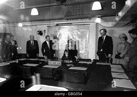 Politik - den Cabinet War Rooms - London Stockfoto