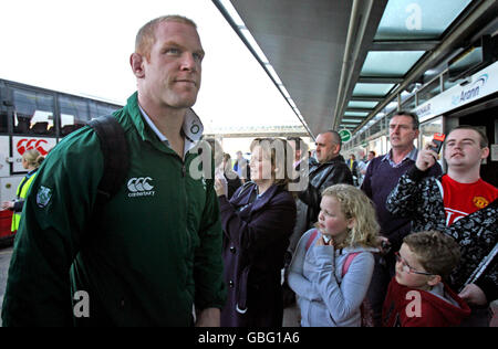 Rugby-Union - Irland Team Abflug - Flughafen Dublin Stockfoto