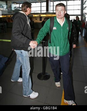 Rugby-Union - Irland Team Abflug - Flughafen Dublin Stockfoto