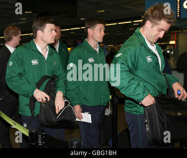 Rugby-Union - Irland Team Abflug - Flughafen Dublin Stockfoto