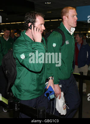 Rugby-Union - Irland Team Abflug - Flughafen Dublin Stockfoto