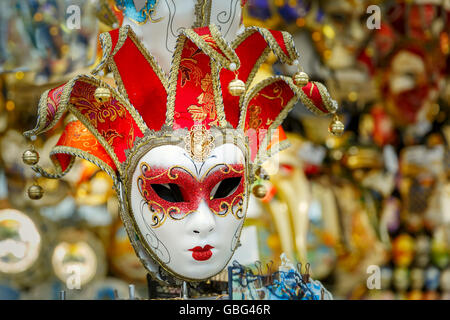 Typische Vintage venezianische Maske, Venedig, Italien Stockfoto