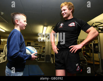 Rugby-Union - Schottland Rugby-Fan trifft Chris Paterson - Murrayfield Stockfoto