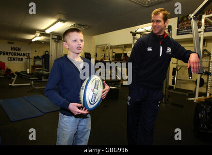 Rugby-Union - Schottland Rugby-Fan trifft Chris Paterson - Murrayfield Stockfoto