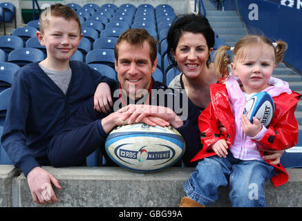 Rugby-Union - Schottland Rugby-Fan trifft Chris Paterson - Murrayfield Stockfoto