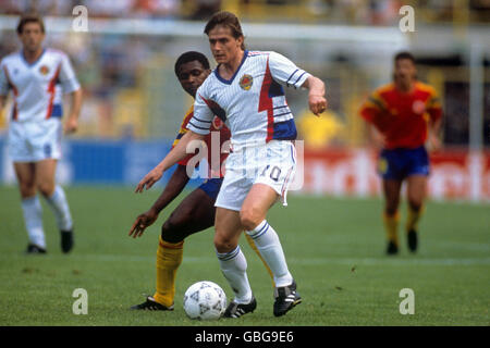 Fußball - WM Italia 90 - Gruppe D - Jugoslawien gegen Kolumbien - Stadio Renato Dall'Ara. n (l) Stockfoto