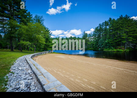 Strand bei Bear Brook State Park, New-Hampshire. Stockfoto