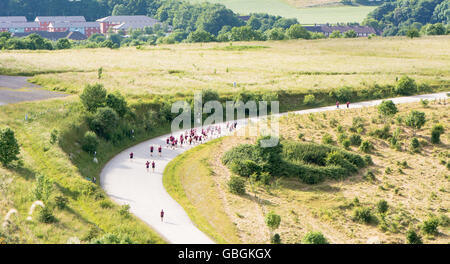 Britische Armee Soldaten aus Battlesbury Kaserne Training. In der Nähe von Warminster von Salisbury Plain. Wahrscheinlich Yorkshire Regiment. Stockfoto