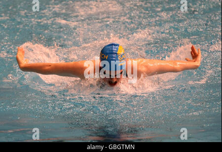 Die britische Hannah Miley ist auf dem Weg zum Sieg Finale der 400-Millionen-Damen im Stockfoto