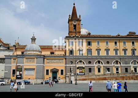 Leonardo da Vinci, Museum, Chiasa Santa Maria Kirche, Piazza del Popolo, quadratisch, Rome, Lazio, Italy Stockfoto