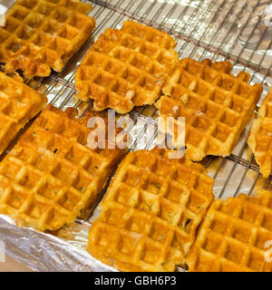 Einfache Waffeln. Stockfoto