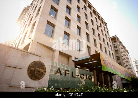 Blick auf die AFL-CIO Gewerkschaft Hochhaus am 16th Street in Washington DC, USA, 12. Mai 2009. Stockfoto