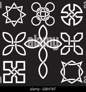 Sammlung von Celtic Knot Designs im Vektorformat Stock Vektor