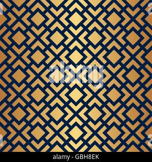 Nahtloses Art déco-Muster mit Goldgradient Stock Vektor