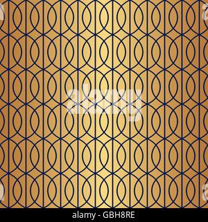 Nahtloses Gittermuster mit Goldgradient Stock Vektor
