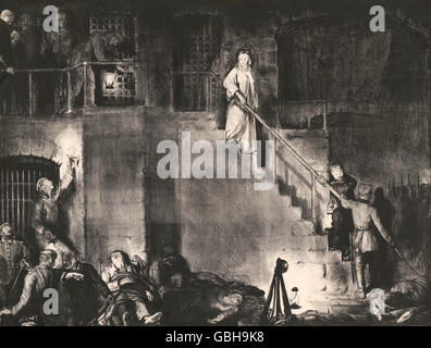 "Der Mord von Edith Cavell" von George Bellows, datiert 1918. Stockfoto